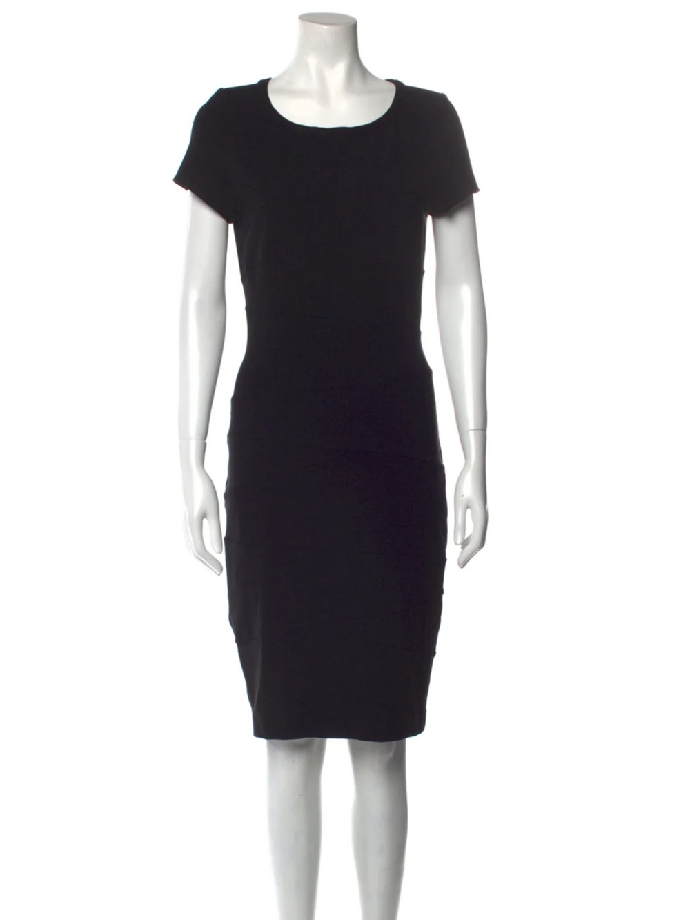 Diane von Furstenberg Navy Short Sleeve Sheath Stretch Dress 4
